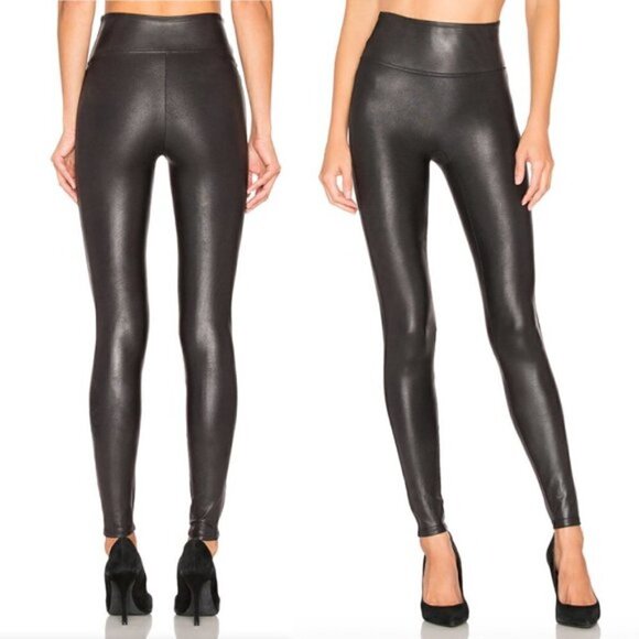 SPANX x REVOLVE Faux Leather High Waisted Leggings - Picture 1 of 11